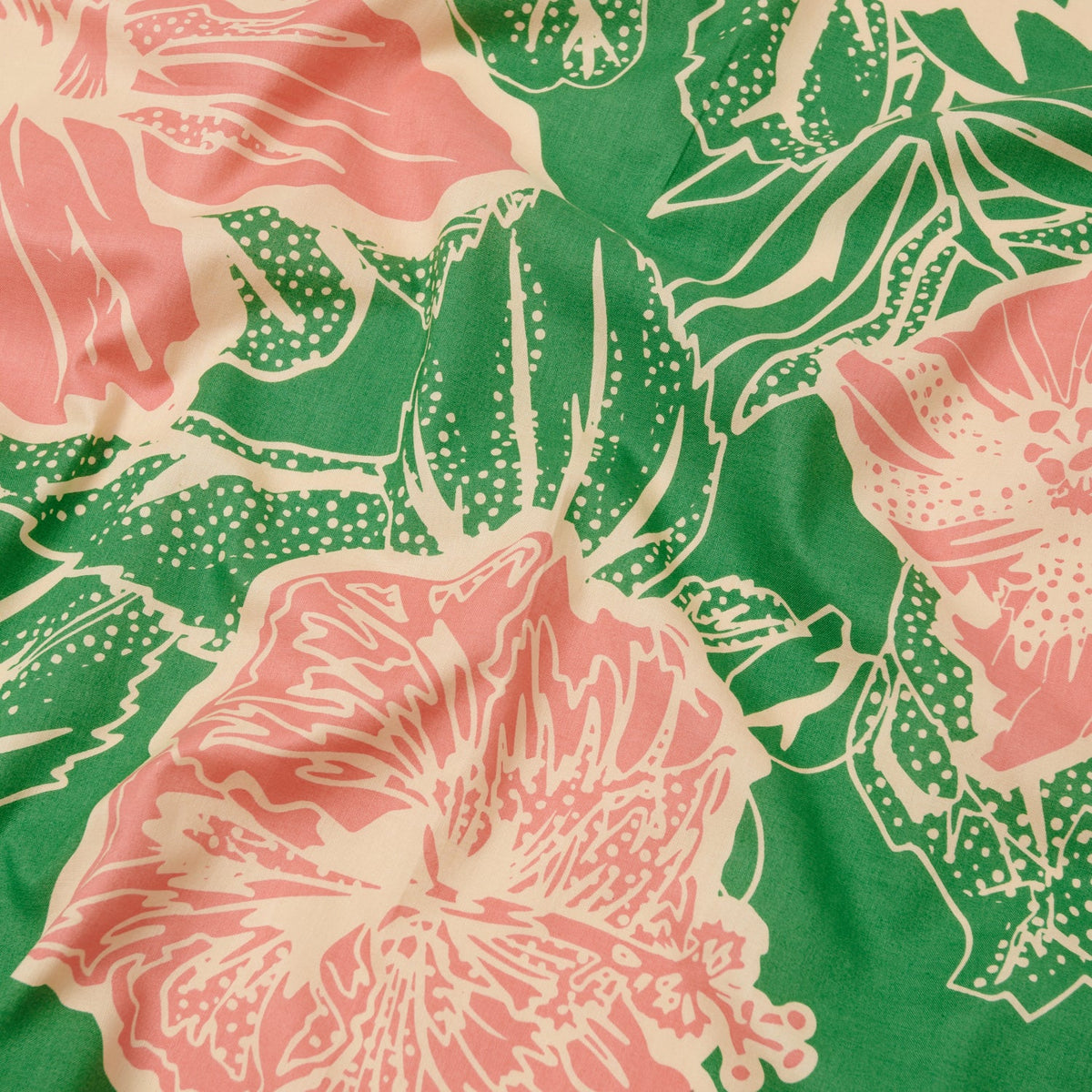 One Ear Brand 'Ridiculum' (Hibiscus) Bandana - Verdant Green