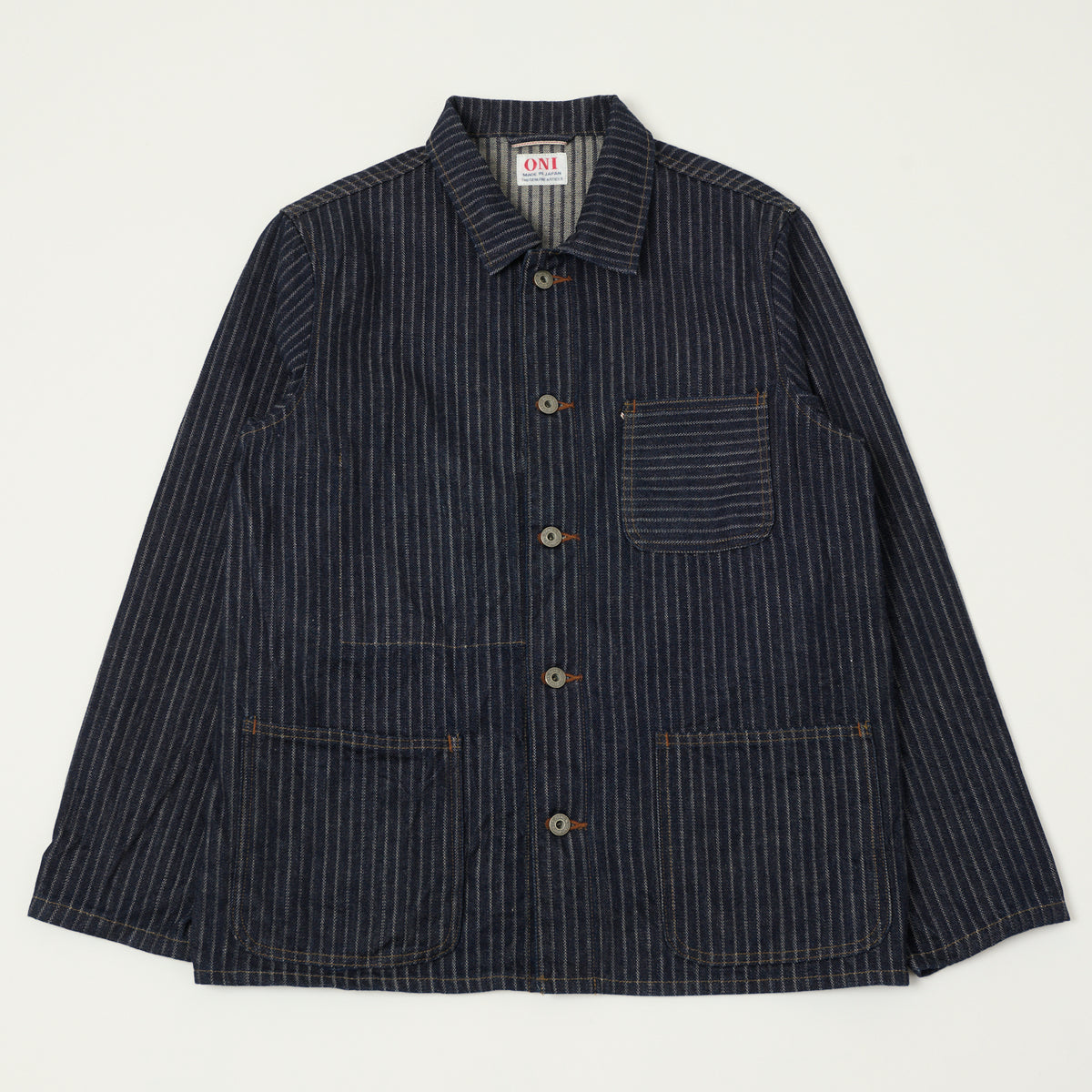ONI Denim 03501-HJS 12oz Drop Needle Coverall Jacket - One Wash
