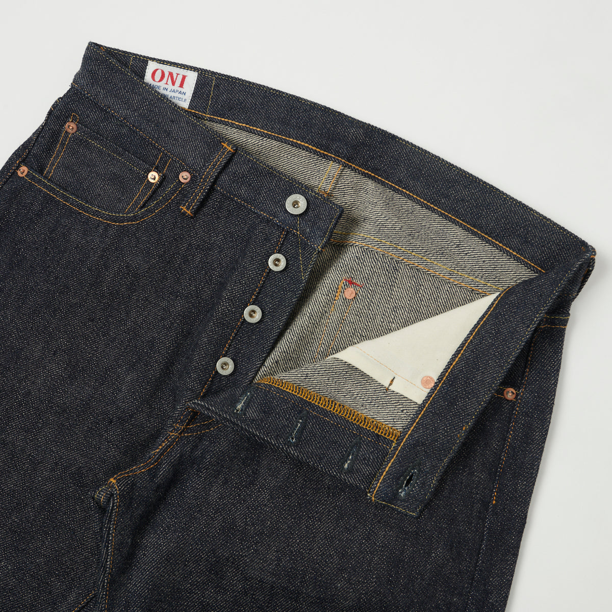 ONI Denim 552 Natural Indigo Secret Denim 20oz Slim Straight Jean - Raw
