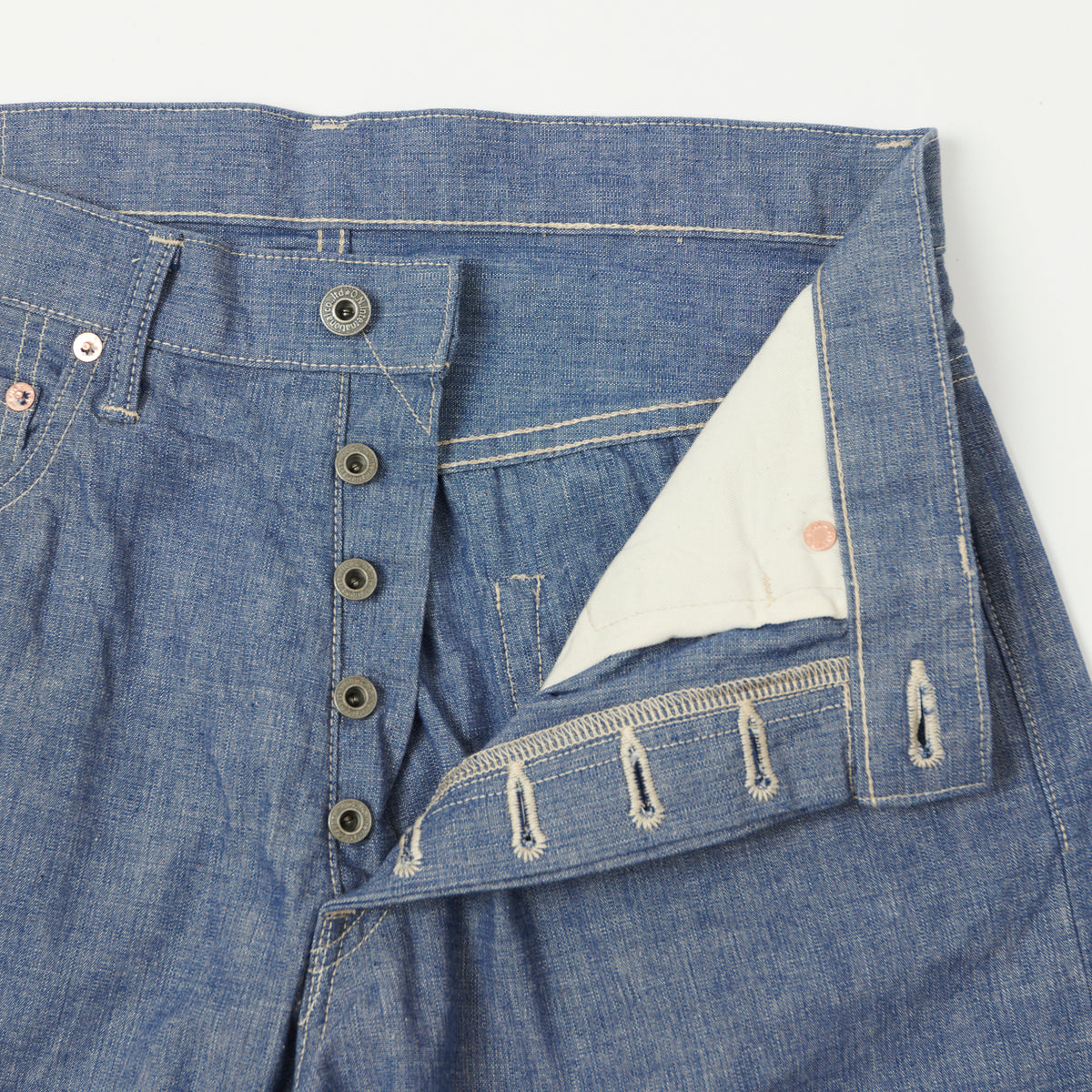 ONI Denim 022-SVCH 8.5oz Selvedge Chambray Wide Straight Jean - One Wash
