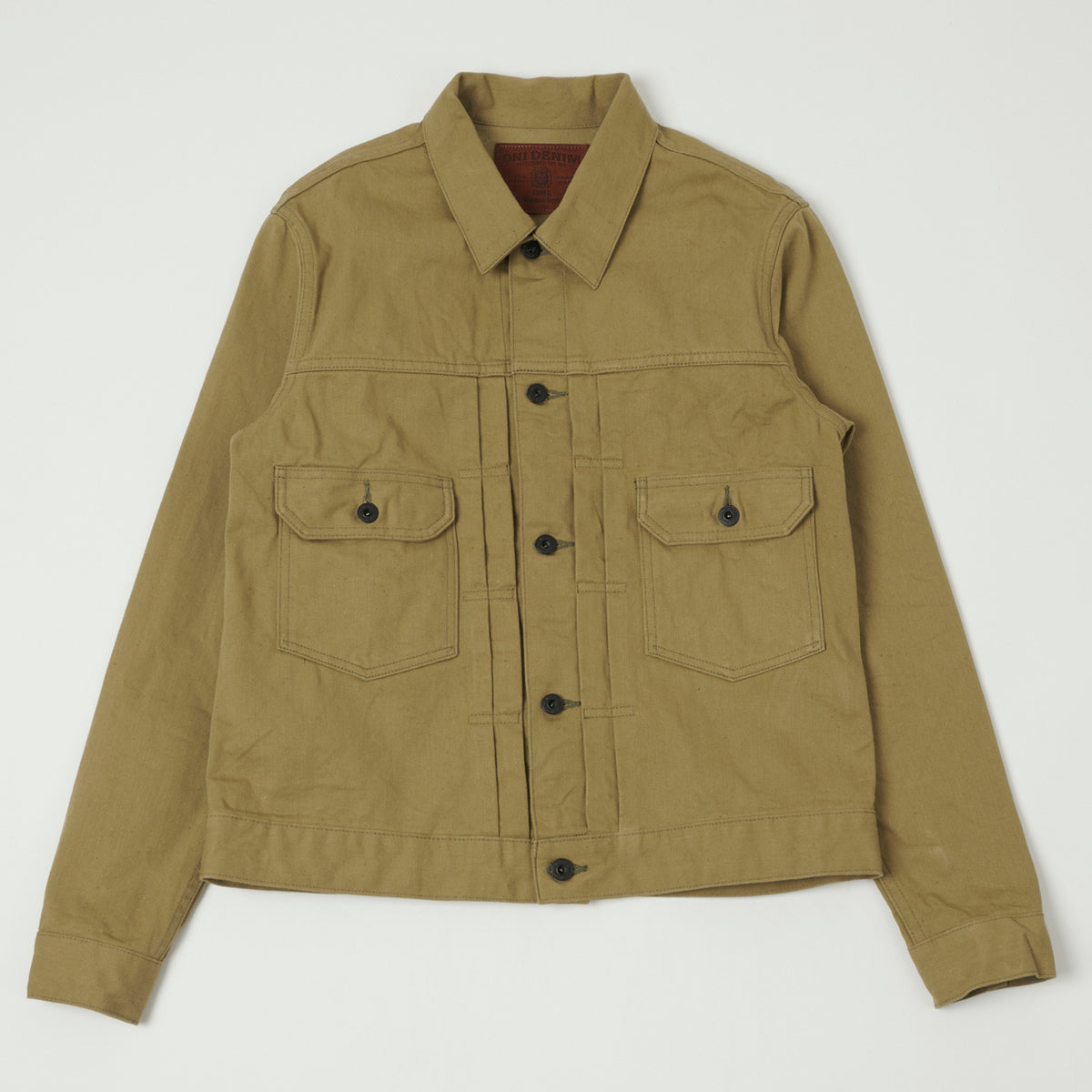 ONI Denim 02517-BRD 'British Drill' Type-II Denim Jacket - Tan One Wash