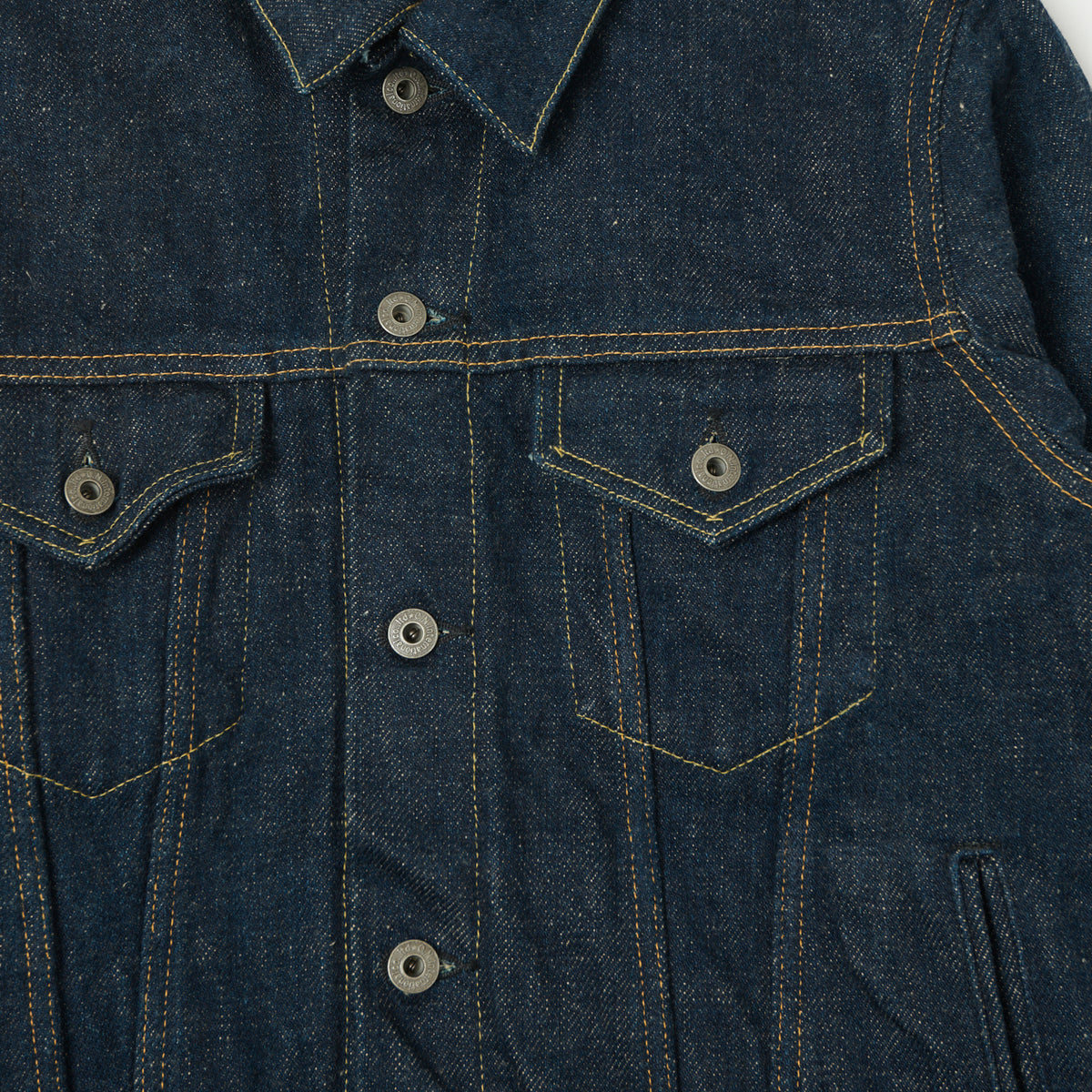 ONI Denim 02527P-KABEG 'Secret Denim Kabuki Beige' Type-III Pocket Denim Jacket - Rinsed