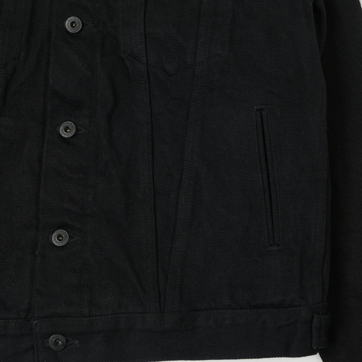ONI Denim 02527P-ZR-BKBK Secret Denim Type III Denim Jacket - Black One Wash