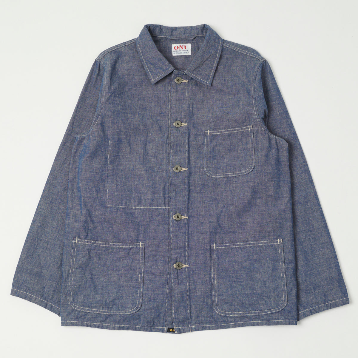 ONI Denim 03101-HCBGY 8.3oz Heavy Chambray Coverall Jacket - Blue Grey One Wash