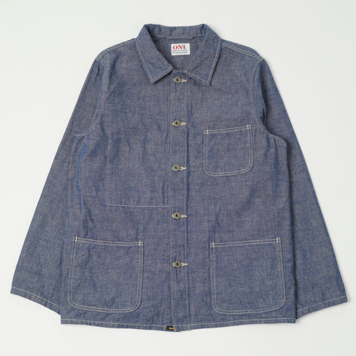 ONI Denim 03101-HCBGY 8.3oz Heavy Chambray Coverall Jacket - Blue Grey One Wash