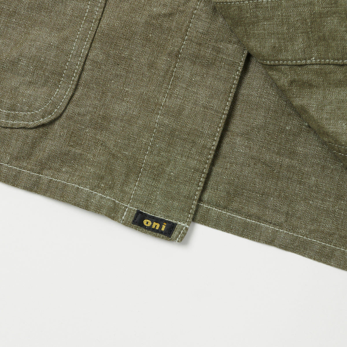 ONI Denim 03101-HCKOL 8.3oz Heavy Chambray Coverall Jacket - Khaki Olive One Wash