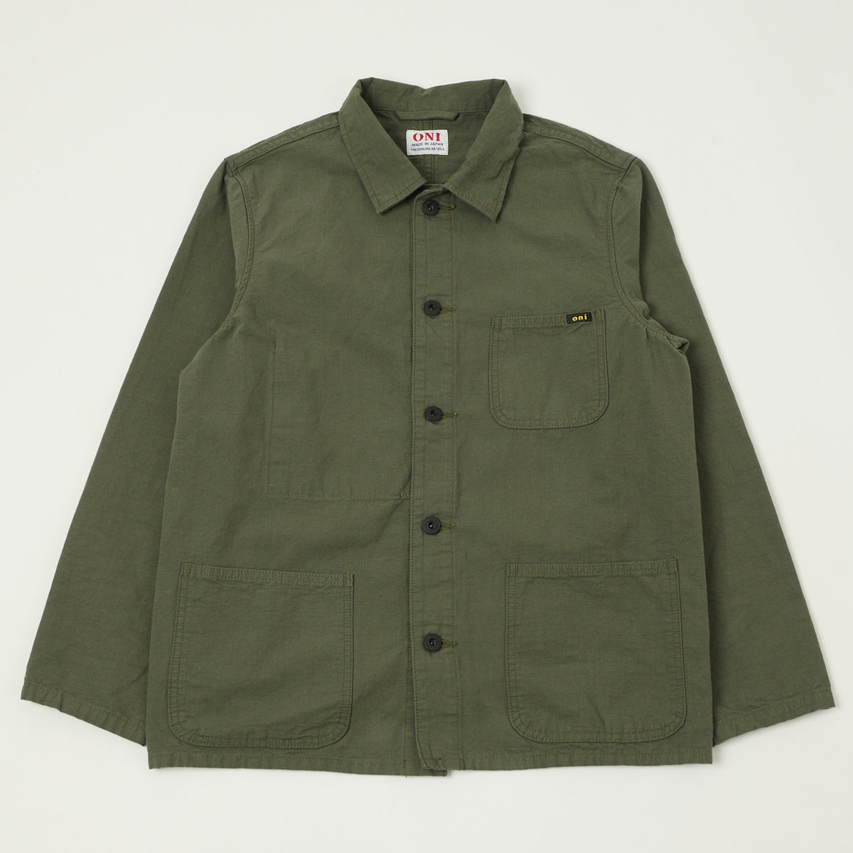 ONI Denim 03500-8GG 8oz 'Beta Chambray' Coverall Jacket - Green Grey