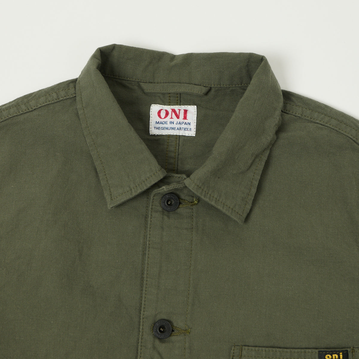 ONI Denim 03500-8GG 8oz 'Beta Chambray' Coverall Jacket - Green Grey