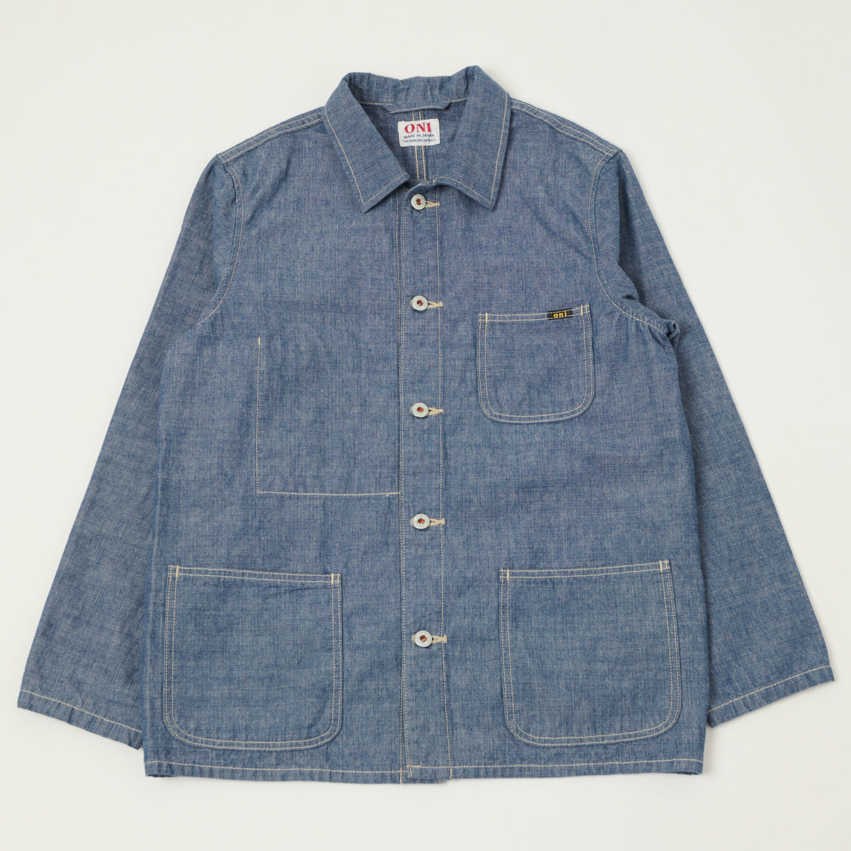 ONI Denim 03500-HCSV 8oz Chambray Coverall Jacket - Blue