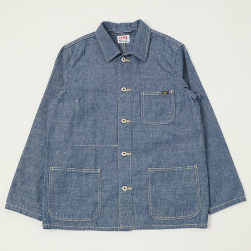 ONI Denim 03500-HCSV 8oz Chambray Coverall Jacket - Blue