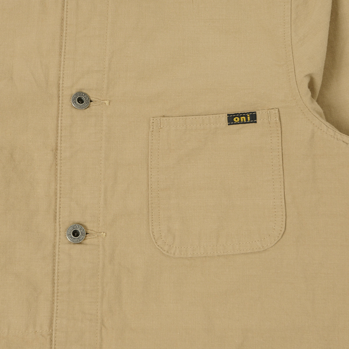 ONI Denim 03500-8BE 8oz 'Beta Chambray' Coverall Jacket - Beige