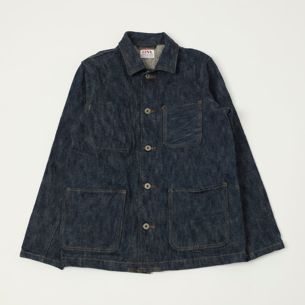 ONI Denim 03502-Kase 16oz Natural Indigo Coverall Jacket - One wash