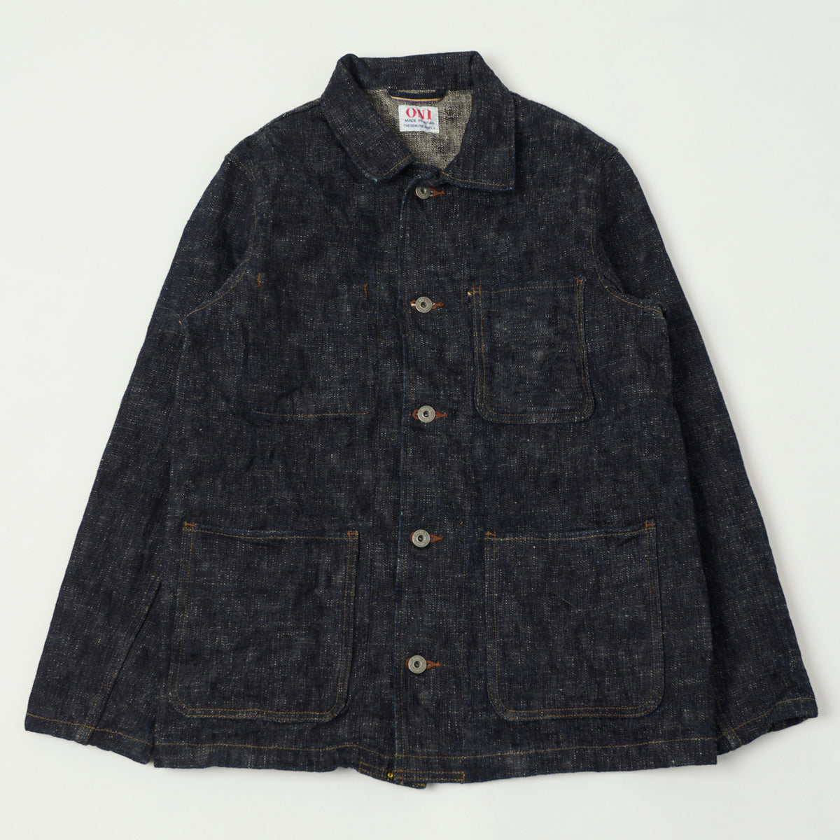ONI Denim 03502-Kasuri 17oz Coverall Jacket - Rinsed