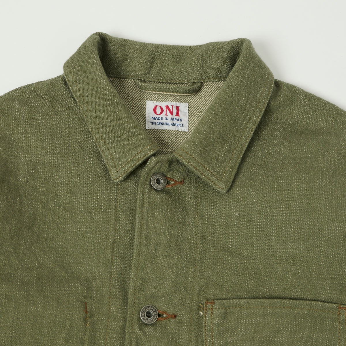 ONI Denim 03502-OLD18 18oz Coverall Jacket - Olive
