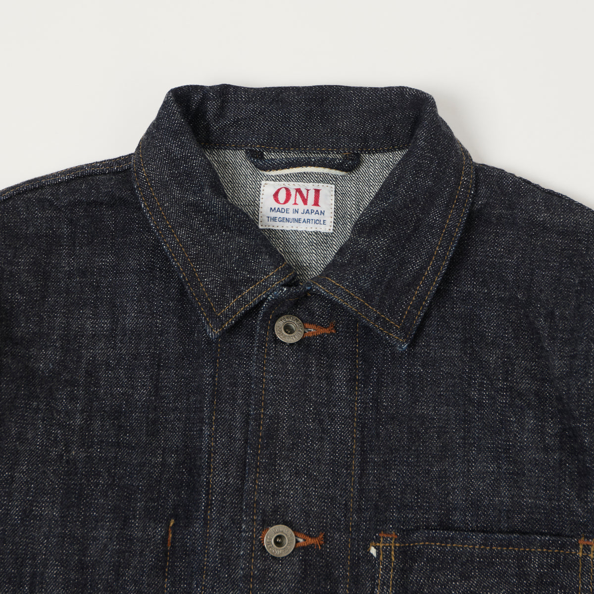 ONI Denim 03502N-LS 13.5oz Denim Chore Jacket - One Wash