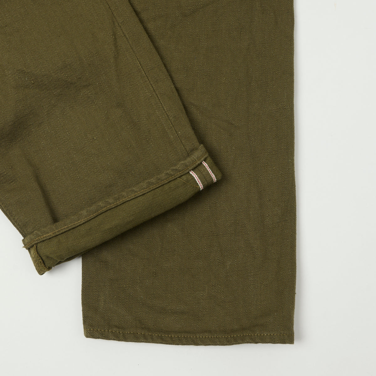 ONI Denim 246-OLOL 'Warp and Weft' 12oz Relaxed Tapered Jean - Olive One Wash