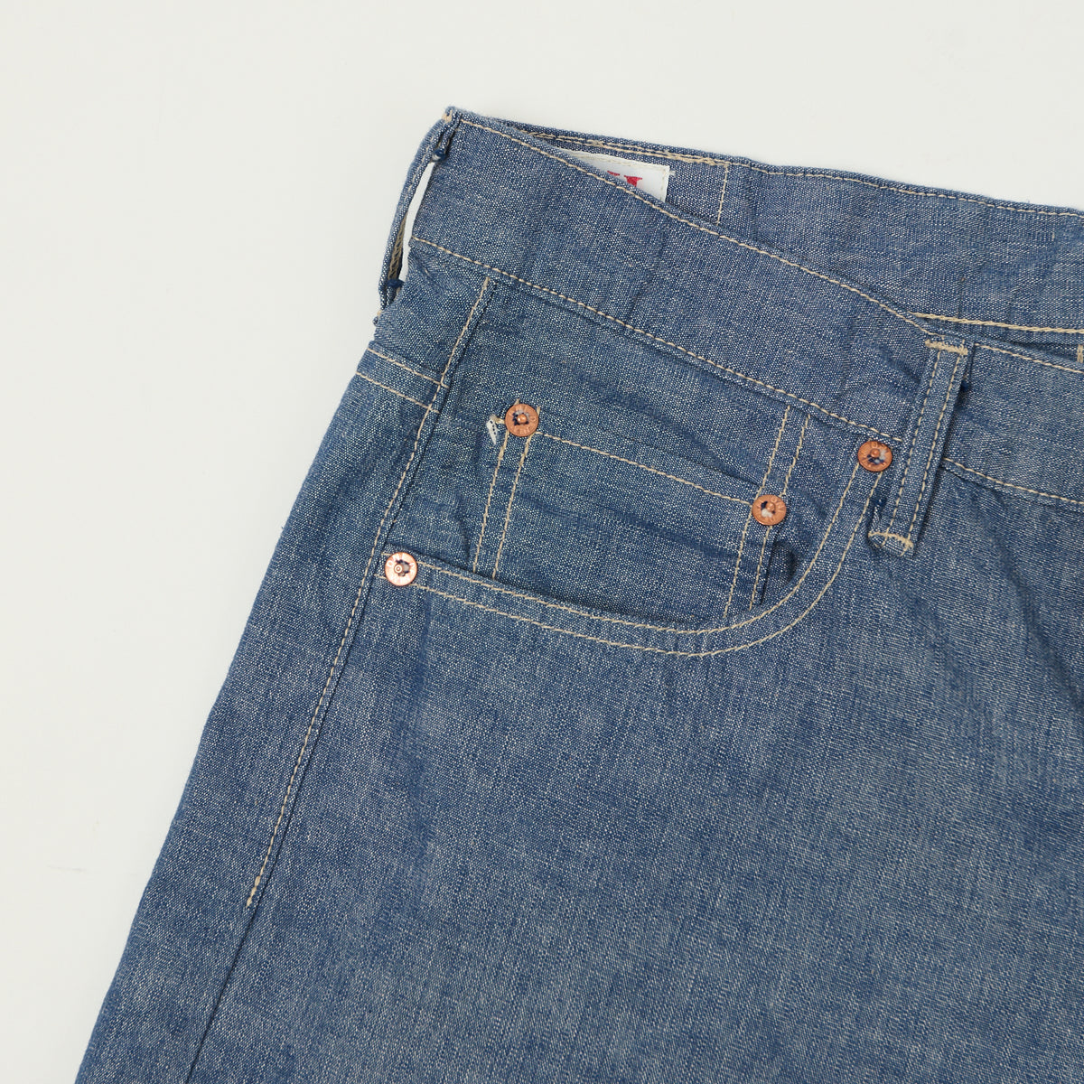 ONI Denim 200-HCSV 8oz Chambray Wide Straight Jean - Blue