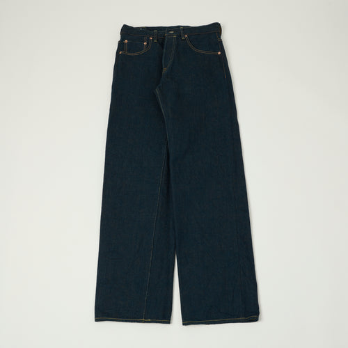 ONI Denim 200ZR-OLV 20oz Olive Weft 'Secret Denim' Wide Straight Jean - One Wash