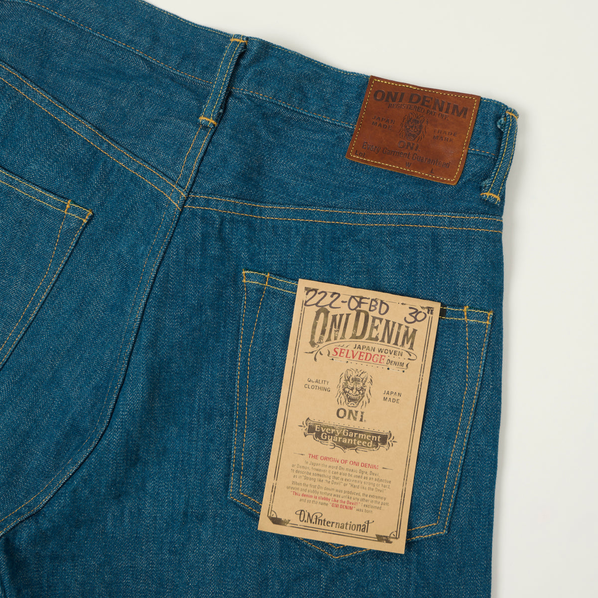 ONI Denim 222-OFBD 13.7oz Extra Wide Straight Jean - One Wash