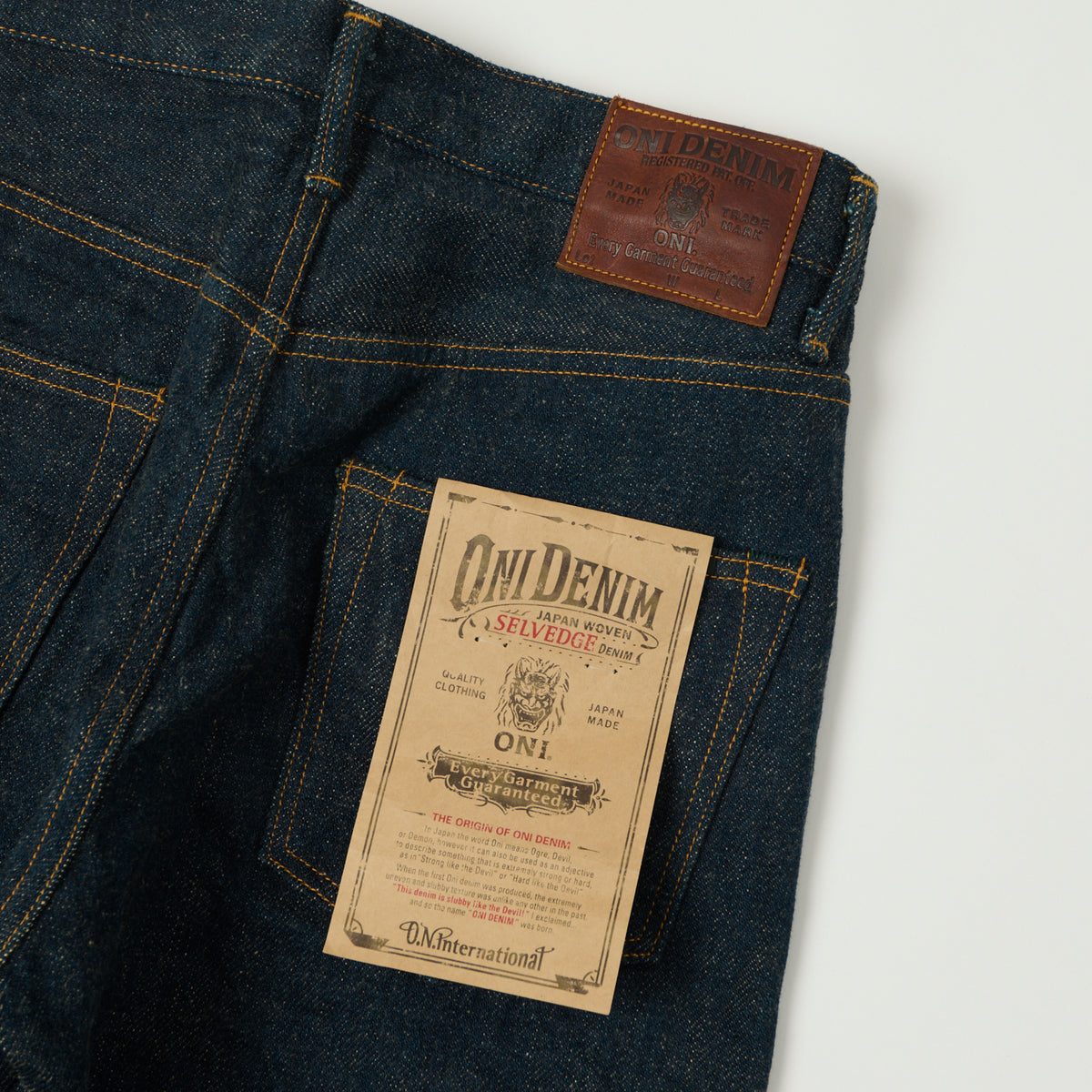 ONI Denim 222ZR-BEG 'Secret Denim' 20oz Extra Wide Straight Jean - One Wash