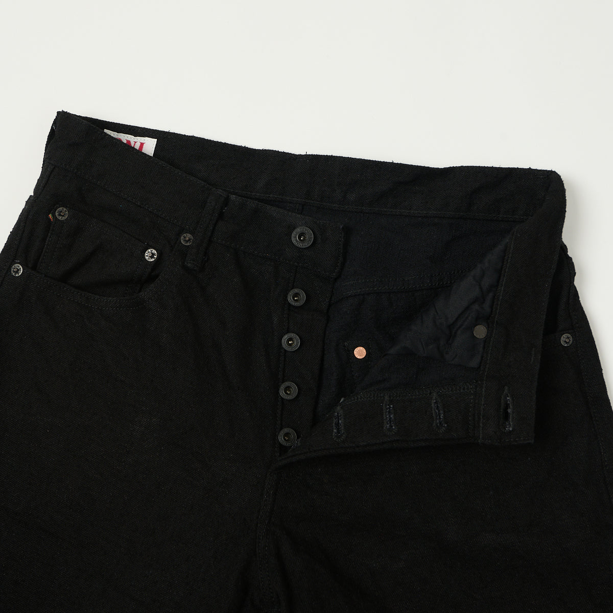 ONI Denim 222-CCDBKBK 'Crushed Concrete Denim' 15oz Extra Wide Straight Jean - Black