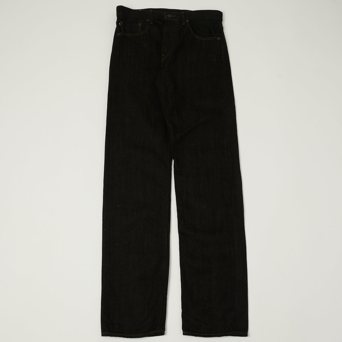 ONI Denim 246-BKOL 12.5oz Black x Olive Relaxed Tapered Jean - One Wash