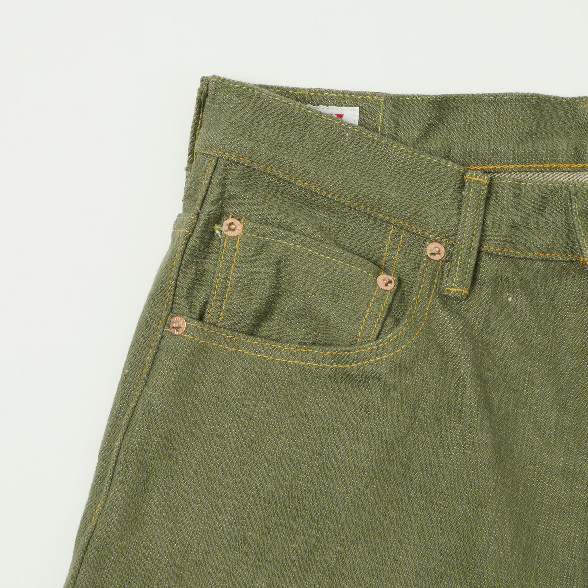 ONI Denim 266-OLD18 18oz Loose Straight Jean - Olive