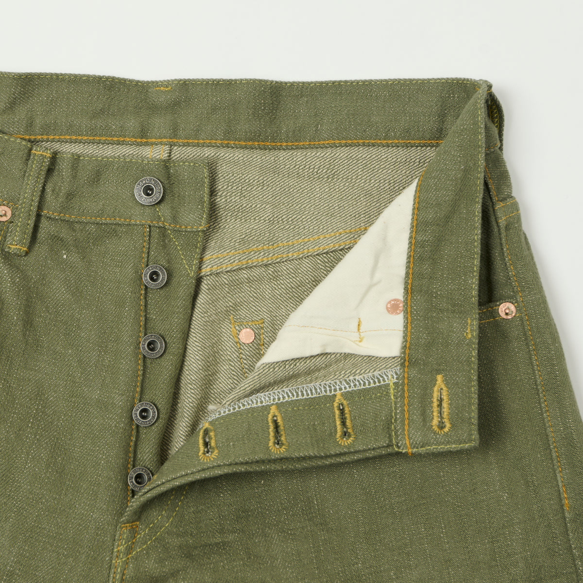 ONI Denim 266-OLD18 18oz Loose Straight Jean - Olive