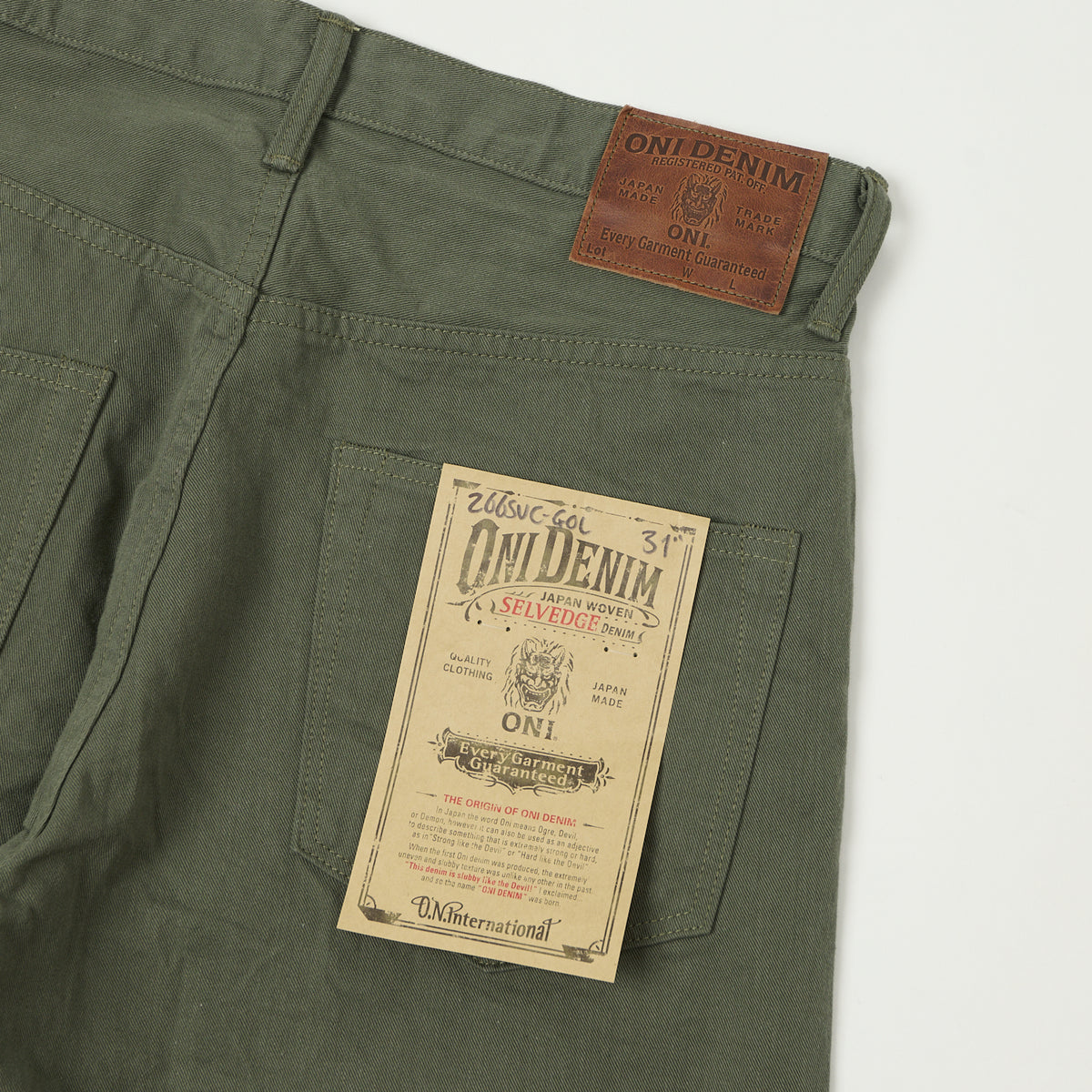 ONI Denim 266SVC-GOL Chino Cloth Loose Straight Jean - Grey/Olive