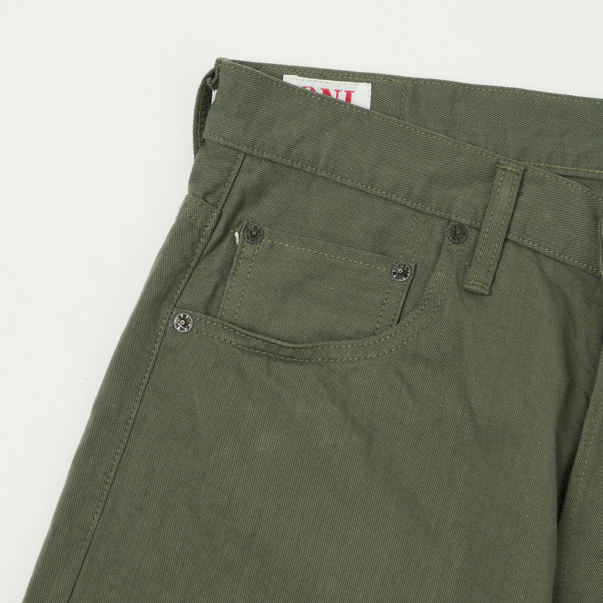 ONI Denim 266SVC-GOL Chino Cloth Loose Straight Jean - Grey/Olive
