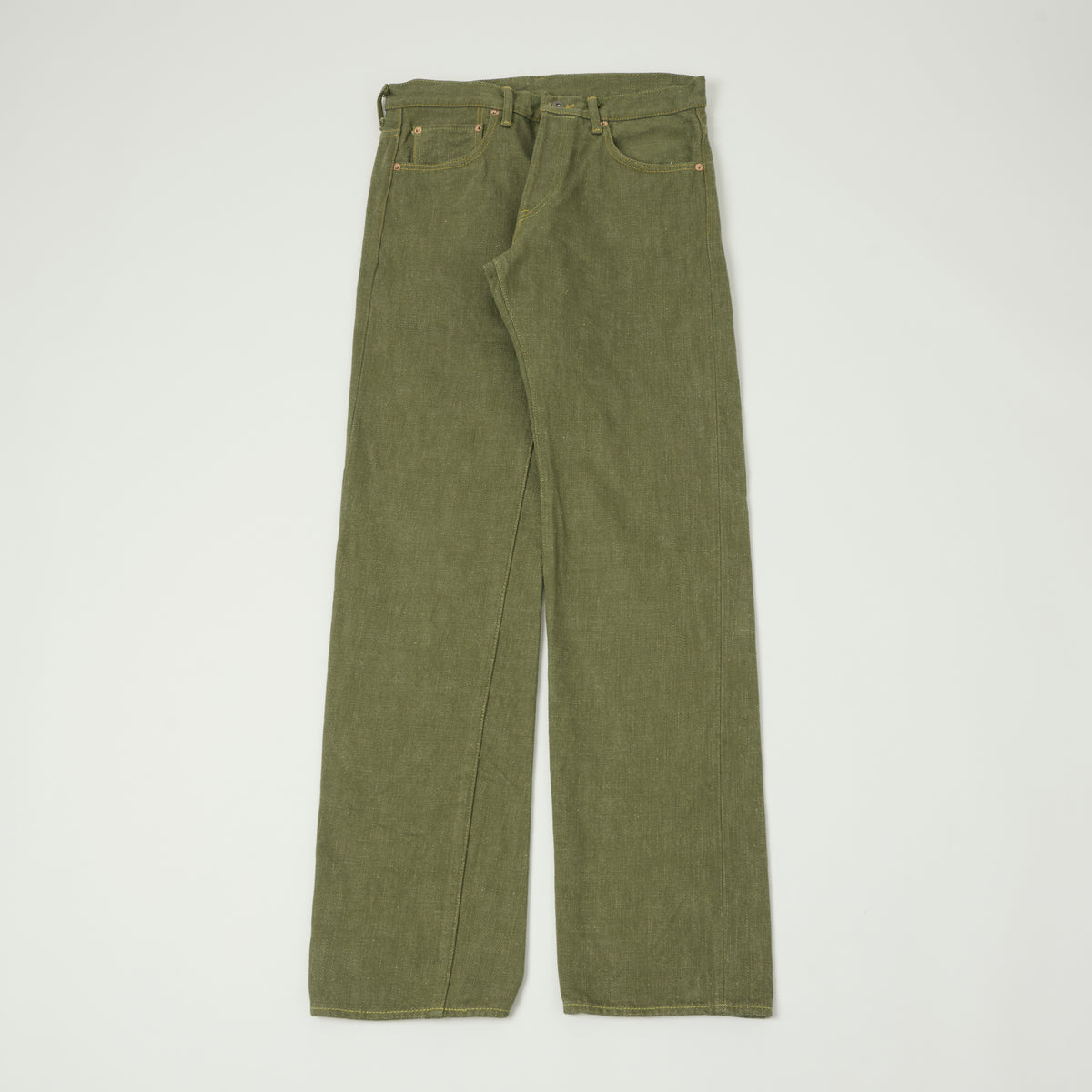 ONI Denim 270-OLD18 18oz Regular Straight Jean - Olive
