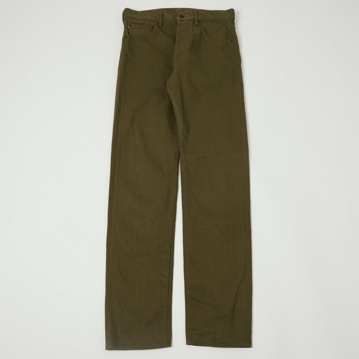 ONI Denim 246-OLOL 'Warp and Weft' 12oz Relaxed Tapered Jean - Olive One Wash