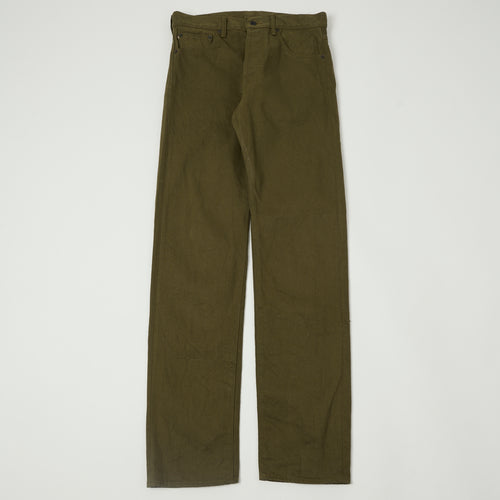ONI Denim 246-OLOL 'Warp and Weft' 12oz Relaxed Tapered Jean - Olive One Wash