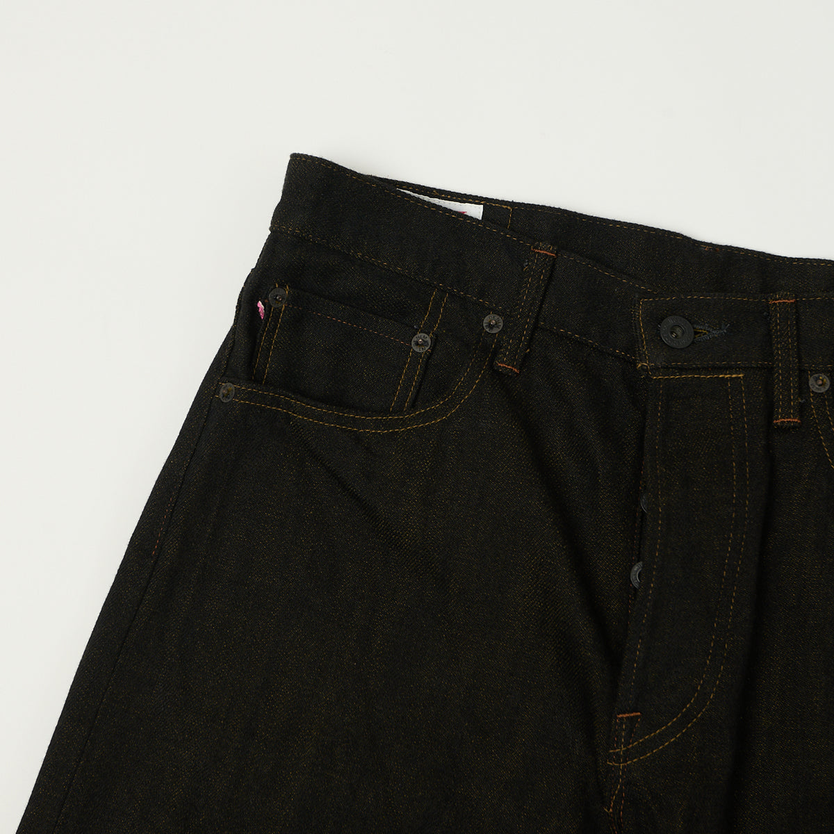 ONI Denim 246-BKOL 12.5oz Black x Olive Relaxed Tapered Jean - One Wash