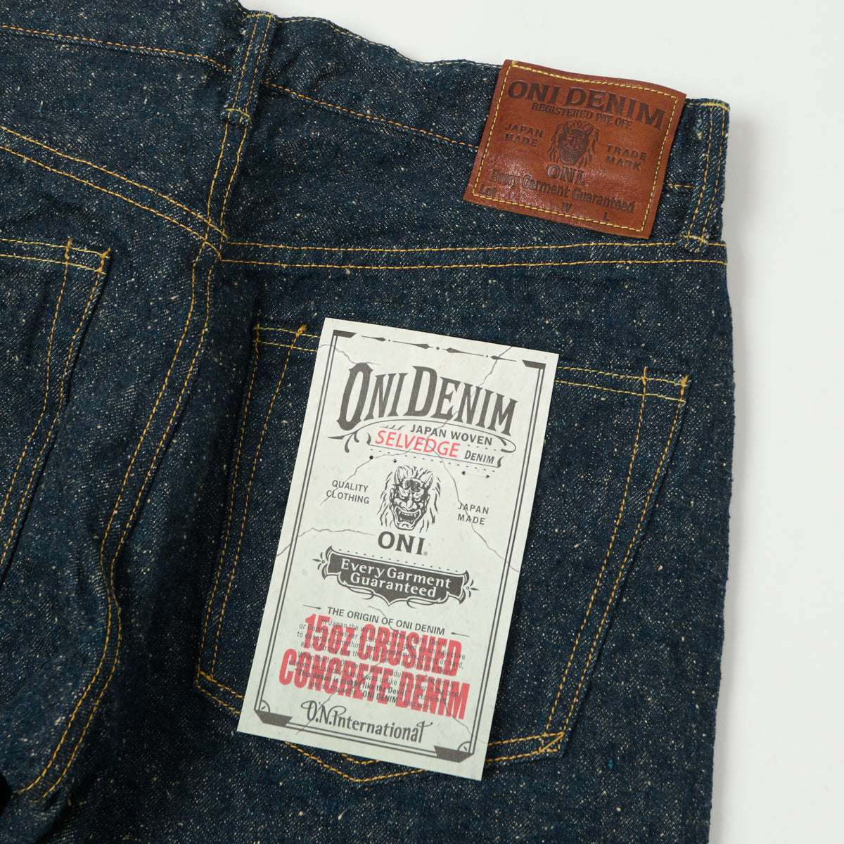 ONI Denim 288-CCD Kabuki 'Crushed Concrete Denim' 15oz Loose Straight Jean - One Wash