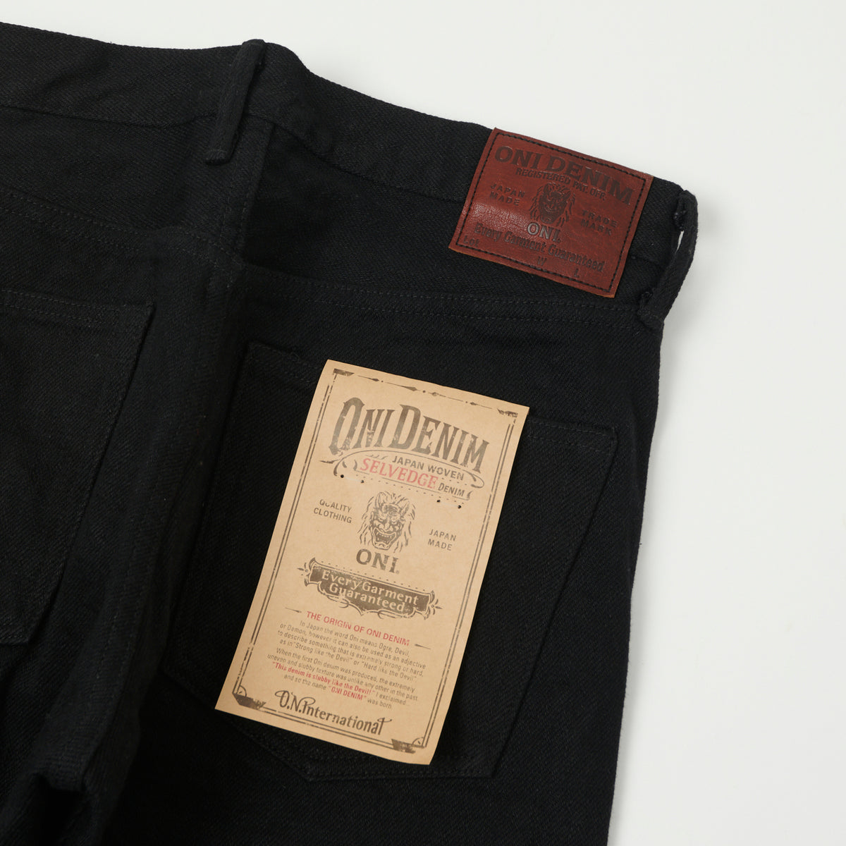 ONI Denim 288ZR-BKBK 20oz Secret Denim Loose Straight Jean - Black One Wash