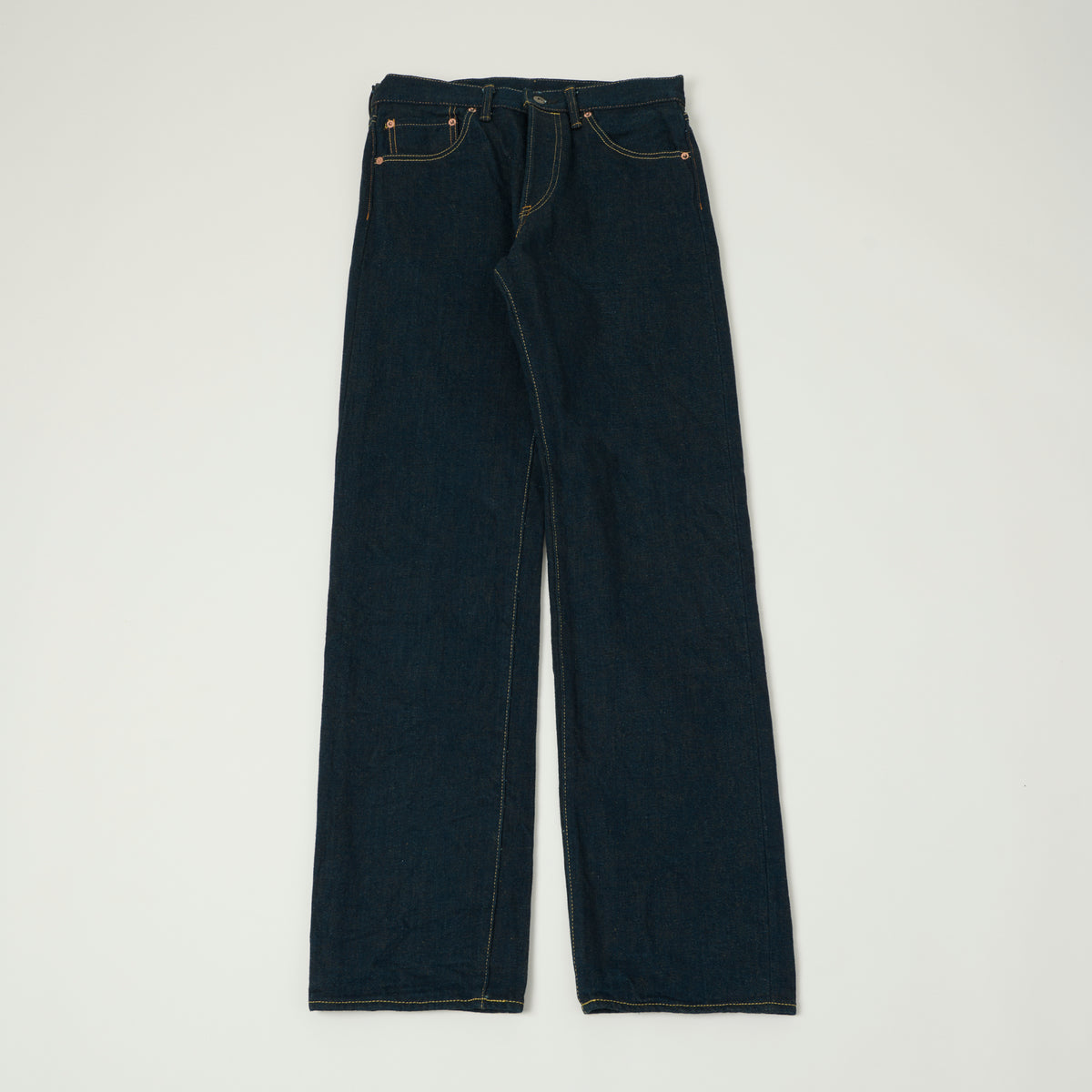 ONI Denim 288ZR-OLV 20oz Olive Weft 'Secret Denim' Loose Straight Jean - One Wash