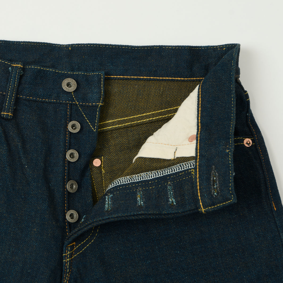ONI Denim 288ZR-OLV 20oz Olive Weft 'Secret Denim' Loose Straight Jean - One Wash