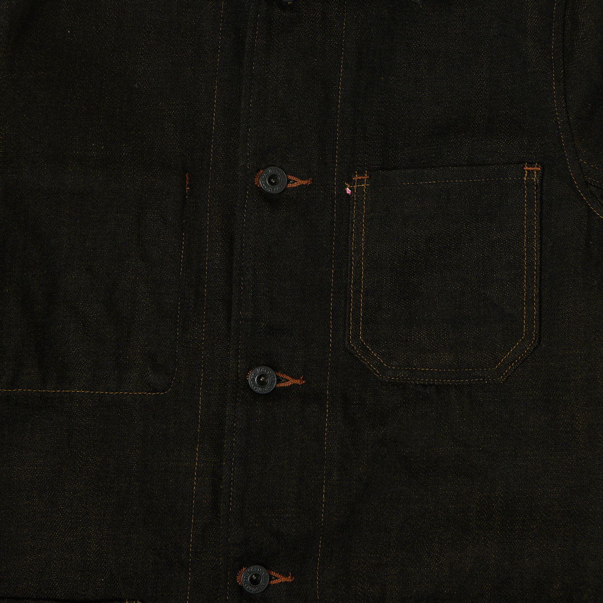 ONI Denim 03100-BKOL 12.5oz Black x Olive Work Jacket - One Wash