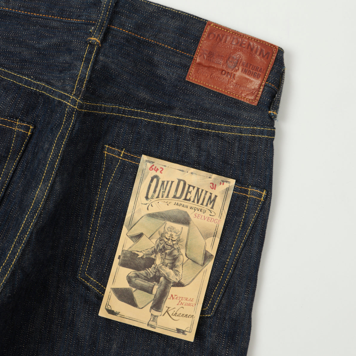ONI Denim 642NIKHN 'Kihannen' Natural Indigo 18oz Regular Tapered Jean - One Wash