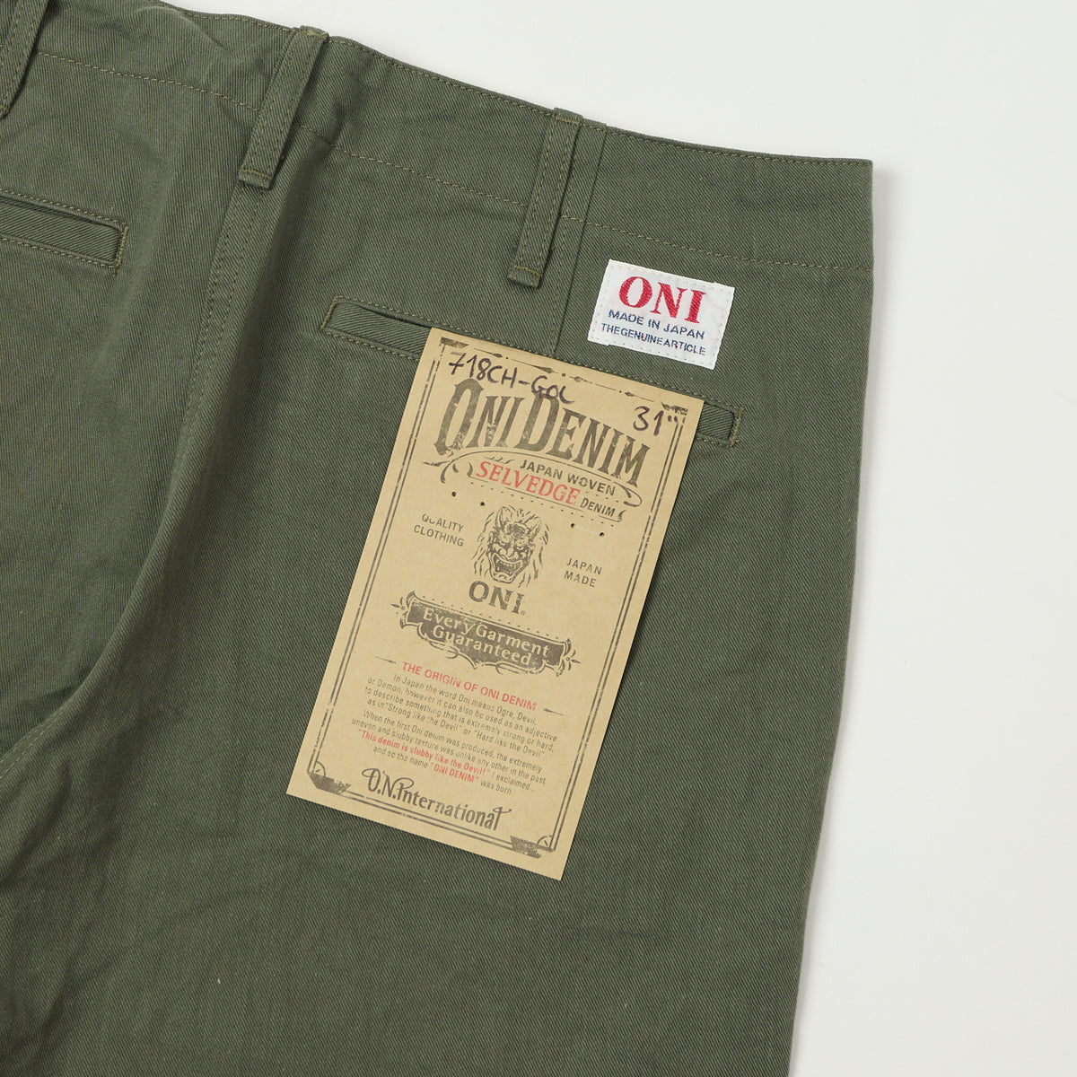 ONI 718CH-GOL Regular Straight Chino - Grey/Olive