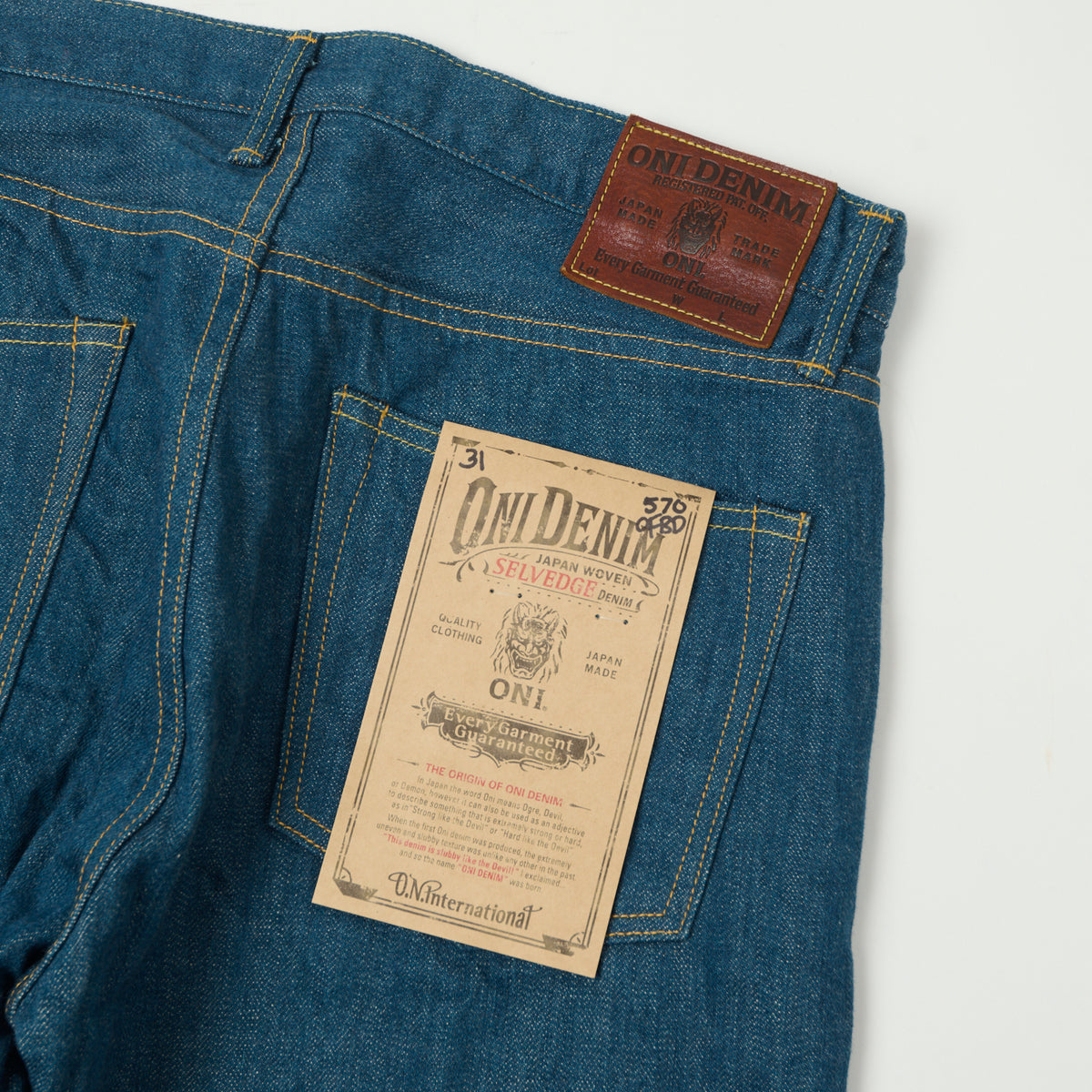 ONI Denim 570-OFBD 13.7oz Regular Straight Jean - One Wash
