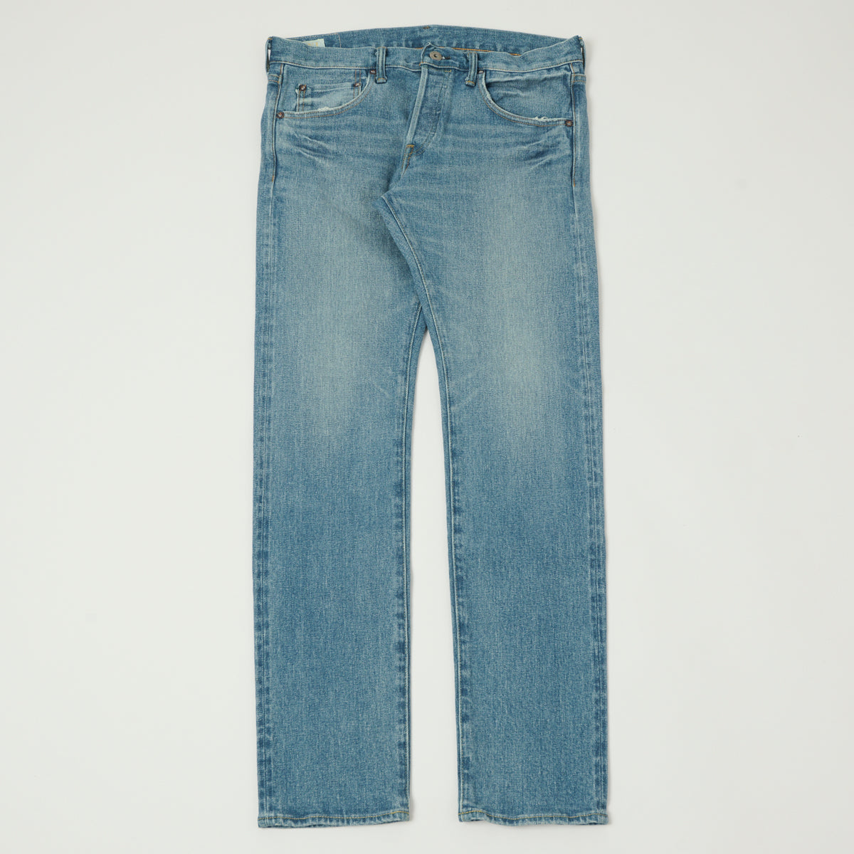ONI Denim 121S Ishikawadai 15oz Slim Tapered Stretch Jean - Bleach Wash