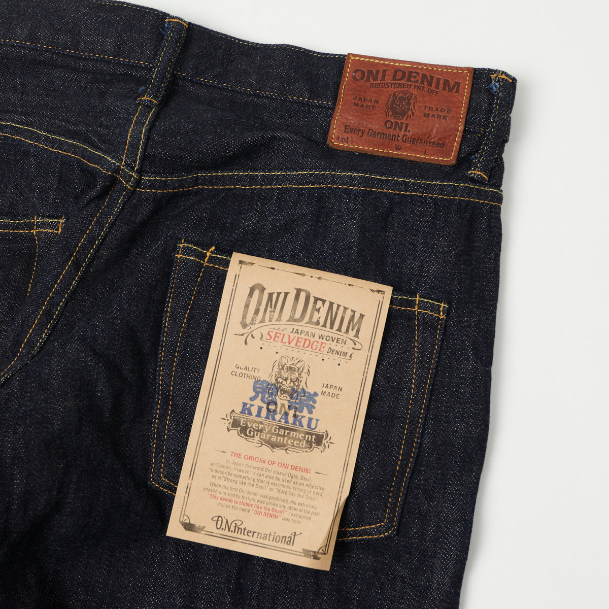 ONI Denim 860-KI KIRAKU 'Natural Indigo' 12oz Wide Taper Jean - One Wash