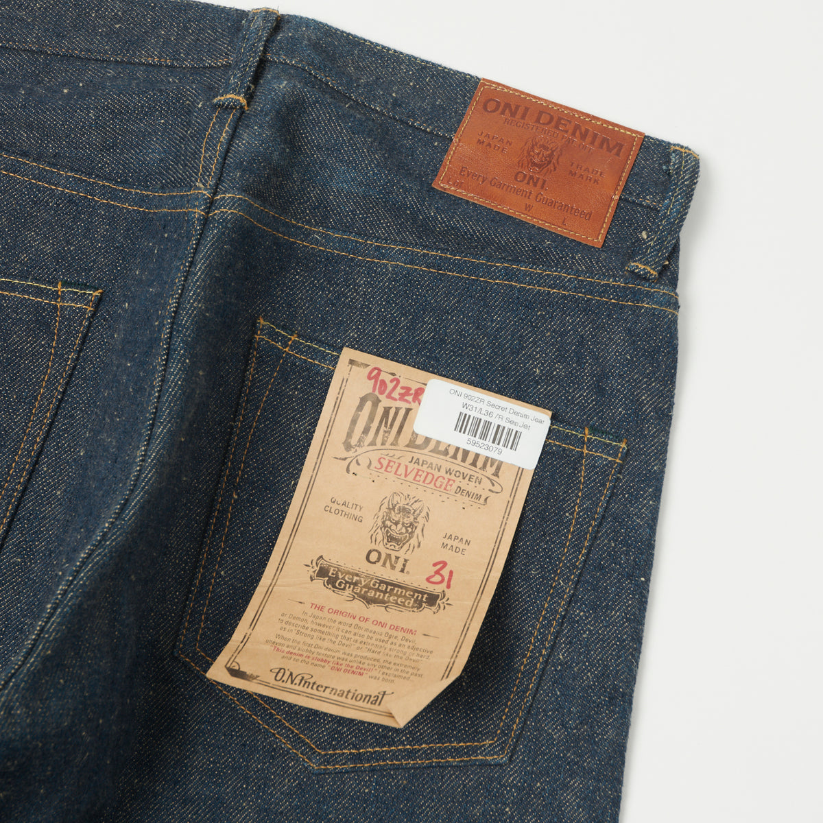 ONI Denim 902ZR 20oz Secret Denim Regular Tapered Jean - Raw
