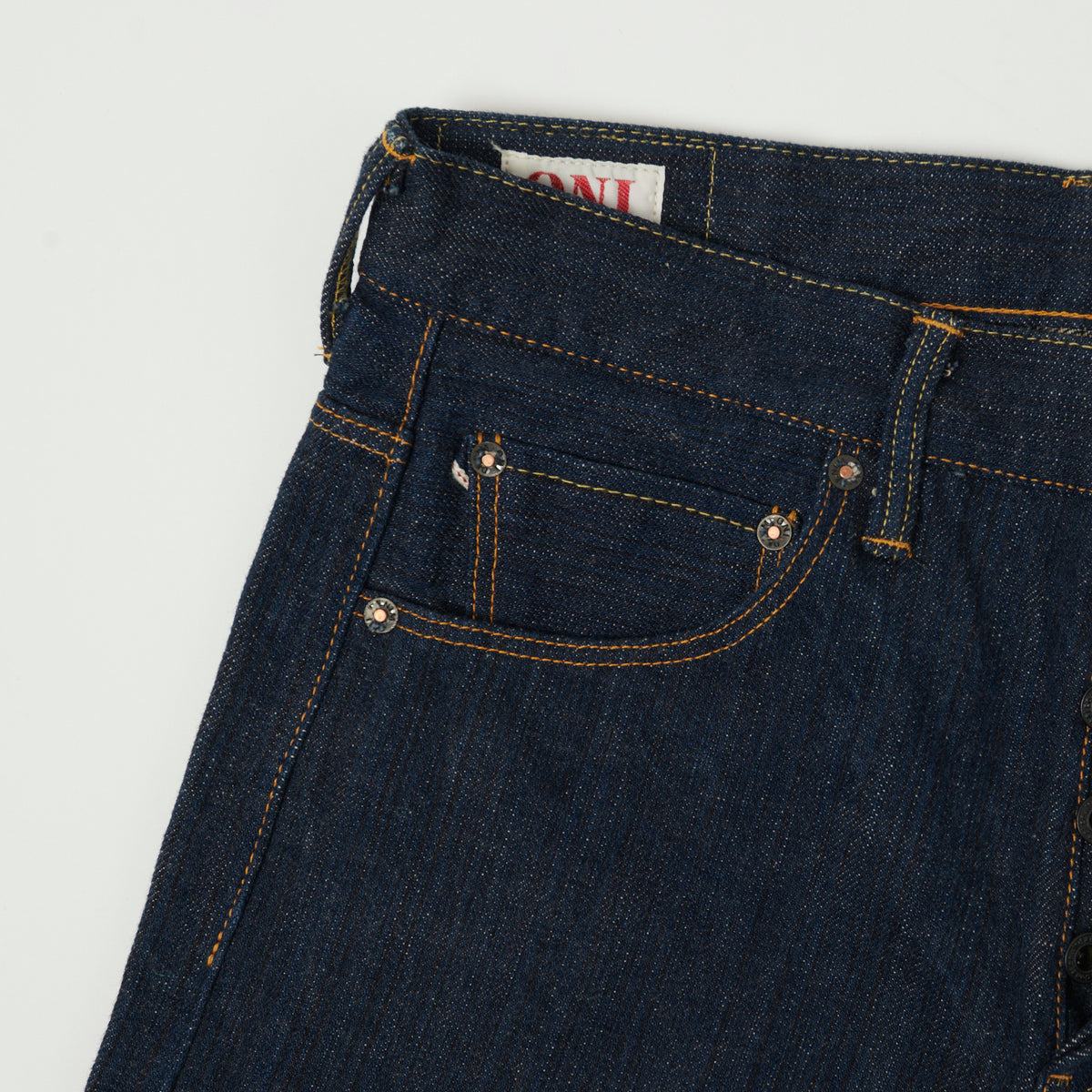 ONI Denim 920 'Kiwami' Semi Hand Made 16oz Natural Indigo Slim Tapered Jean - One Wash
