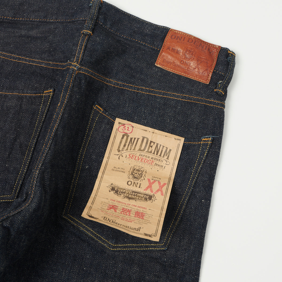 ONI Denim 921-NIXX 16.5oz Natural Indigo Regular Tapered Jean - One Wash