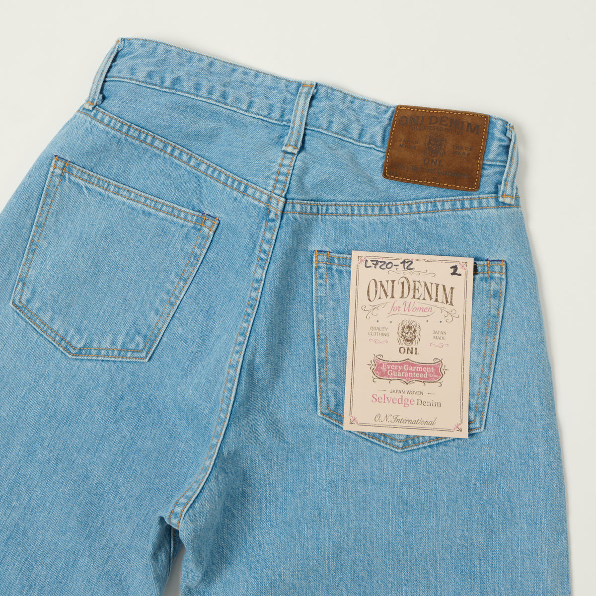ONI Denim L720-12 Ladies 12oz Wide Straight jean - Bleach Wash