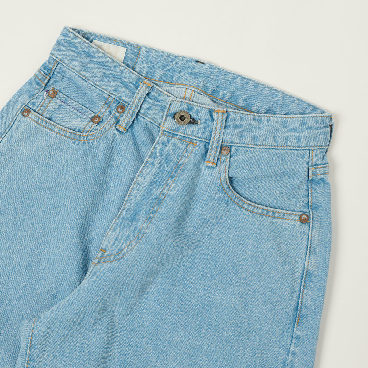ONI Denim L722-12 Ladies 12oz Extra Wide Straight jean - Bleach Wash
