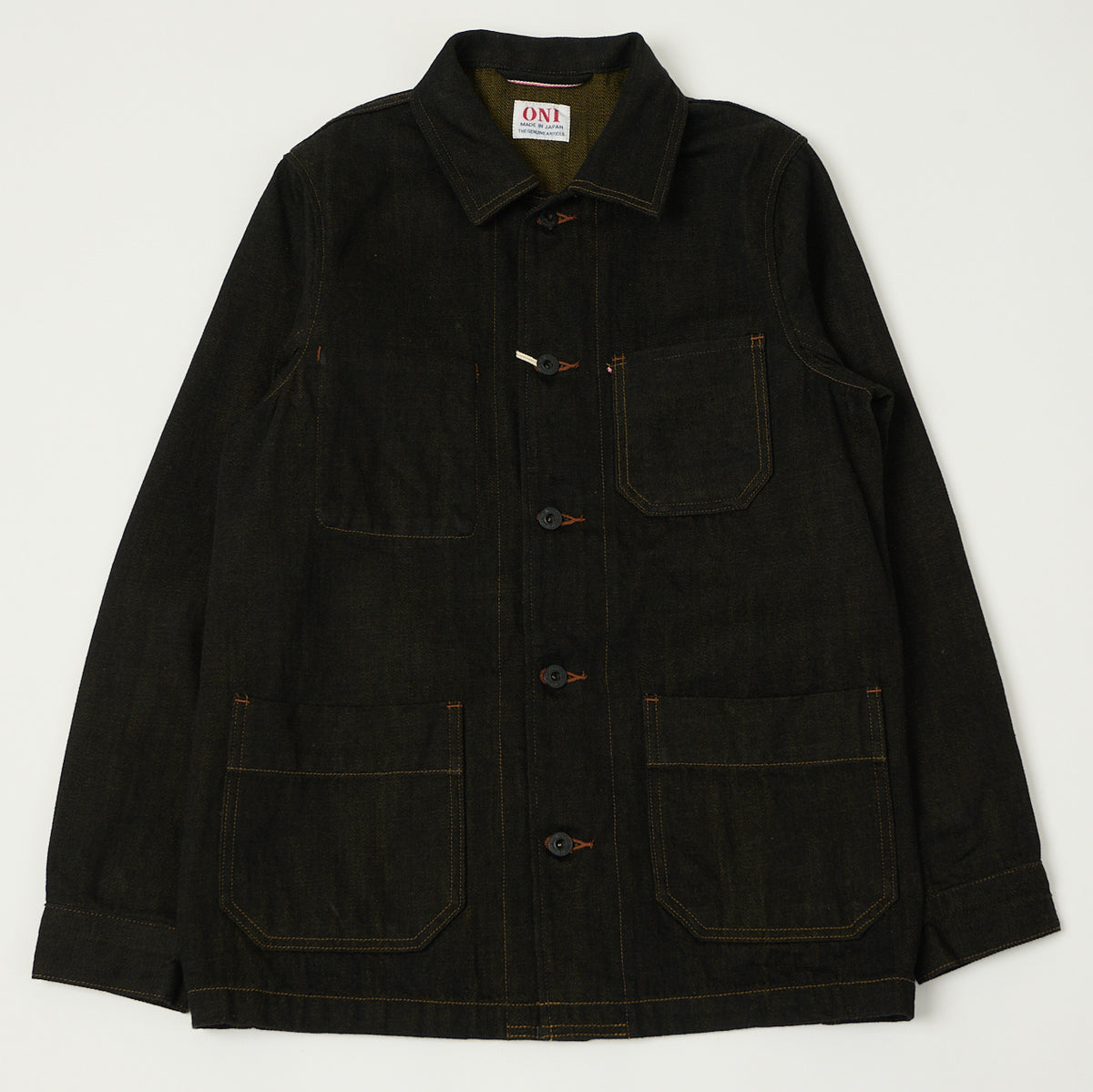ONI Denim 03100-BKOL 12.5oz Black x Olive Work Jacket - One Wash